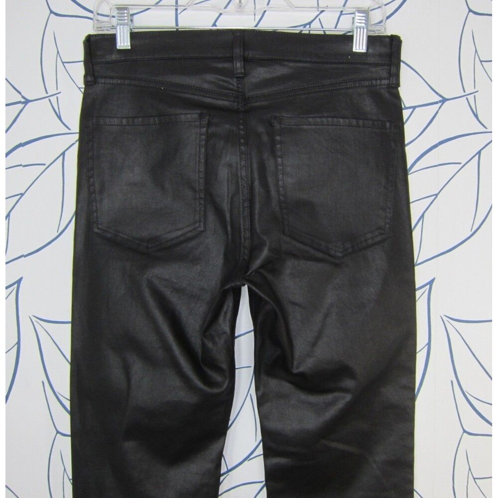 Banana Republic High Rise Skinny Coated Black Ankle Jeans Size 28, 6 Petite New! - Picture 7 of 13